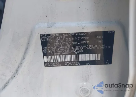 2018 Toyota Rav4 Le из США, поврежденный, VIN 2T3ZFREVXJW426077